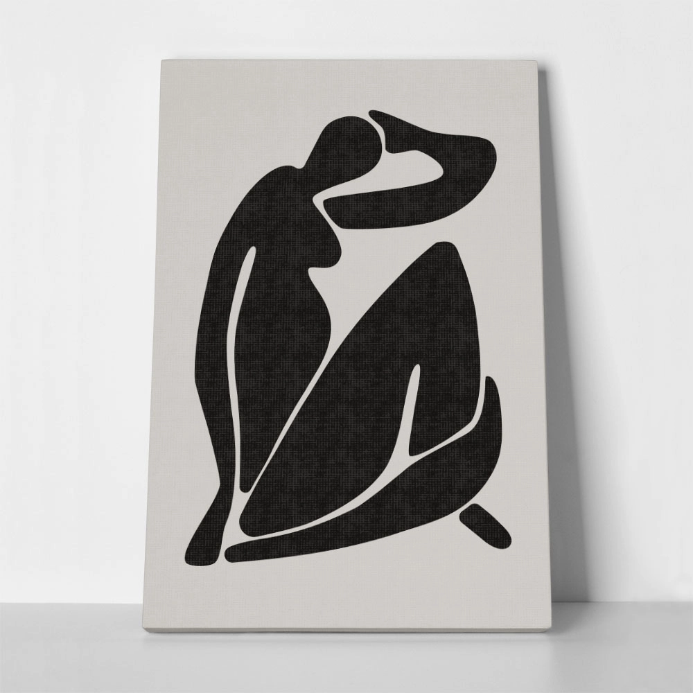 Πινακας σε καμβά BLACK FEMALE SILHOUETTE