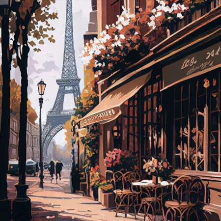 Πινακας σε καμβά CAFE IN PARIS - Παρισι Sticky 5