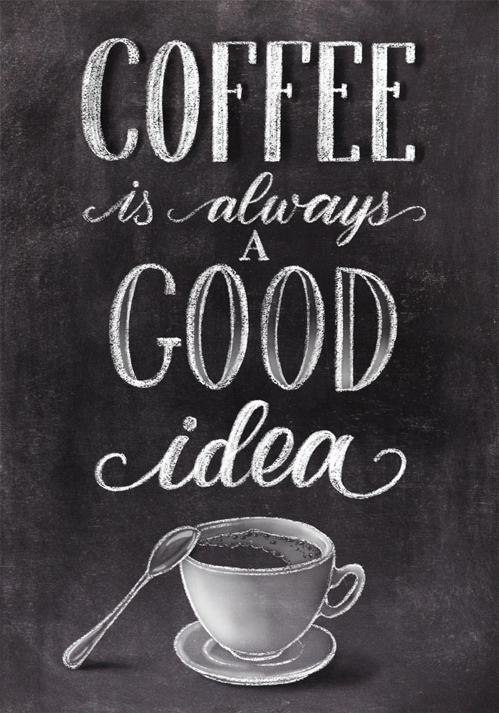 Πινακας σε καμβά COFFEE IS ALWAYS A GOOD IDEA