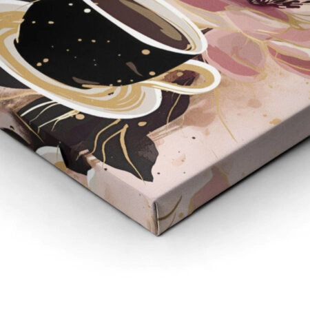 Πινακας σε καμβά CUP OF COFFEE WITH FLOWERS - Food and Drink Sticky 2
