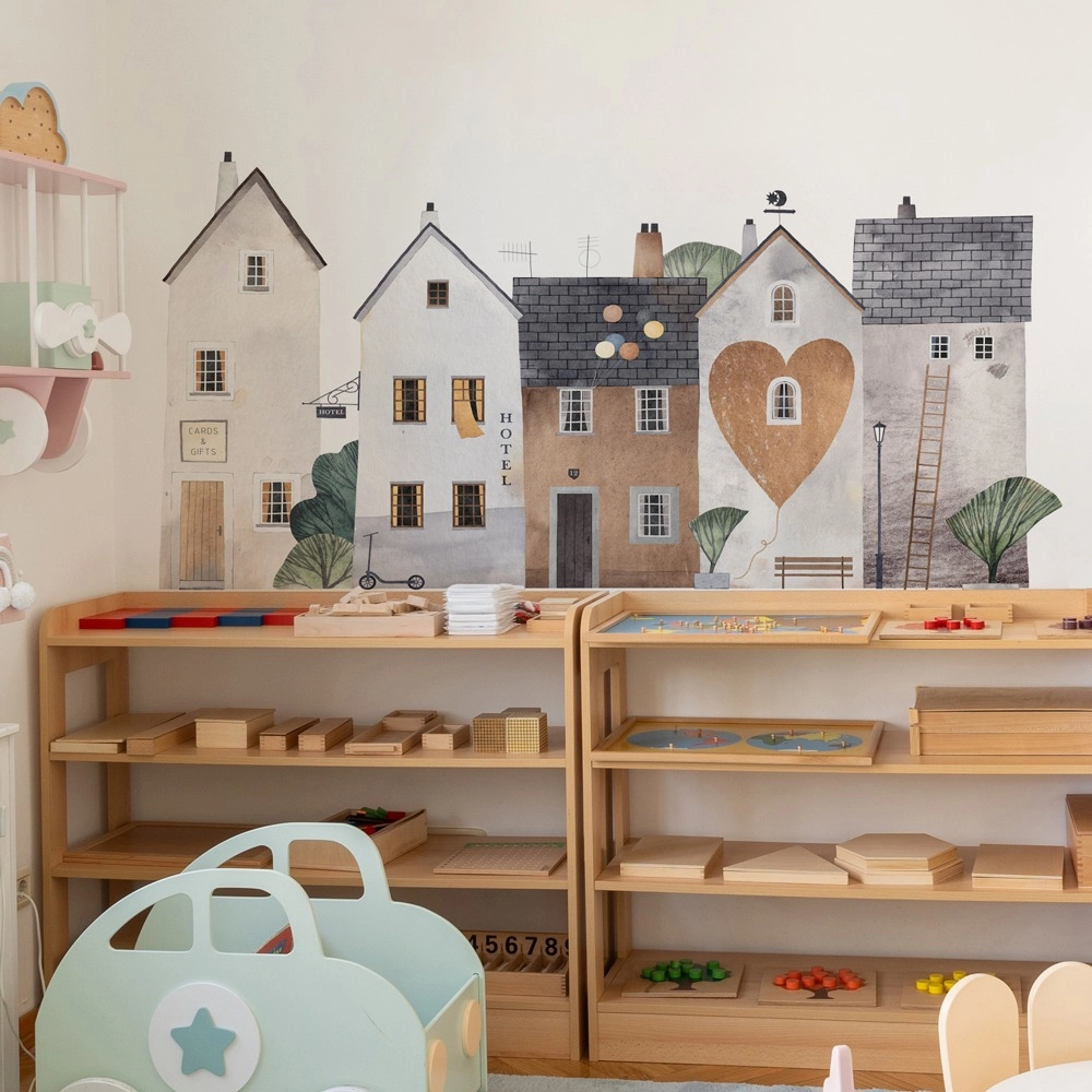 Aυτοκόλλητο Τοίχου CUTE MONTESSORI OLD TOWN