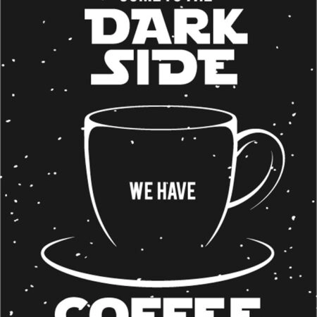 Πινακας σε καμβά DARK SIDE COFFEE BLACK - Food and Drink Sticky 5
