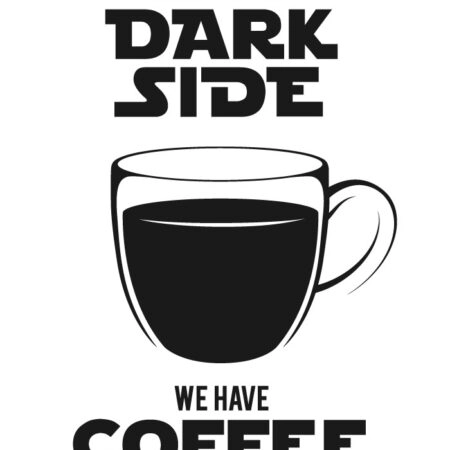 Πινακας σε καμβά DARK SIDE COFFEE WHITE - Food and Drink Sticky 5