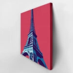 Πίνακας Τετράγωνος EIFFEL ON RED BACKGROUND
