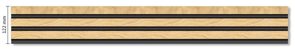 Διακοσμητικό panel τοίχου με 3D πηχακια F4 PIANO πλατος 12.2cm x υψος 2.90m NAT.OAK/BLACK