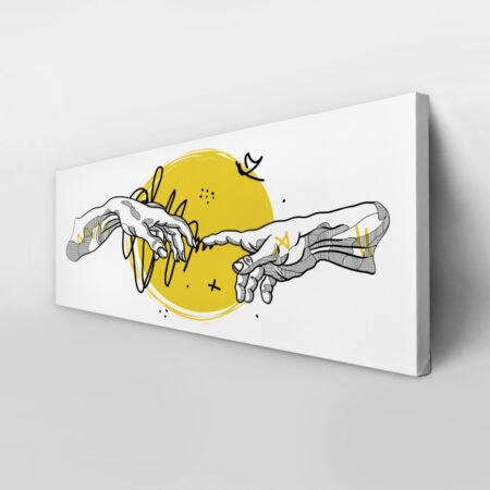 Πίνακας Πανοραμικός Σε Καμβά GEOMETRIC CREATION OF ADAM - Michelangelo Sticky 3