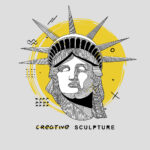 Πίνακας Τετράγωνος GEOMETRIC STATUE OF LIBERTY
