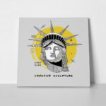 Πίνακας Τετράγωνος GEOMETRIC STATUE OF LIBERTY