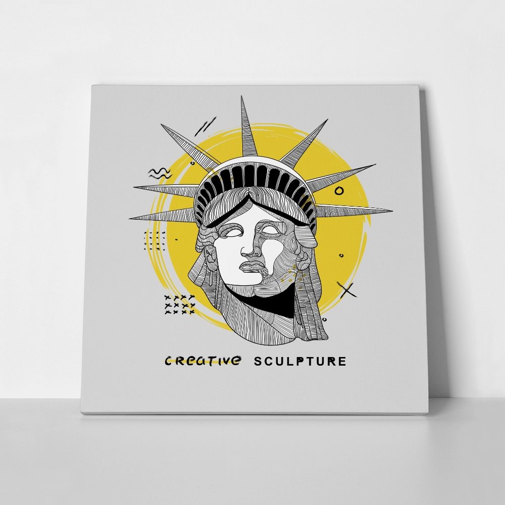 Πίνακας Τετράγωνος GEOMETRIC STATUE OF LIBERTY