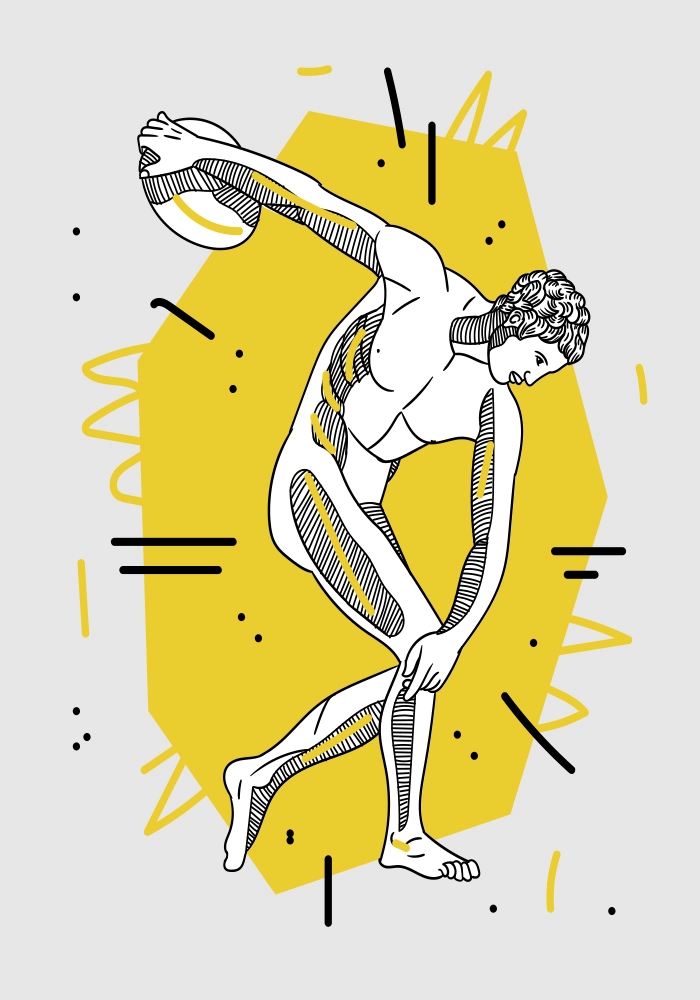 Πινακας σε καμβά GEOMETRIC STYLE DISCOBOLUS
