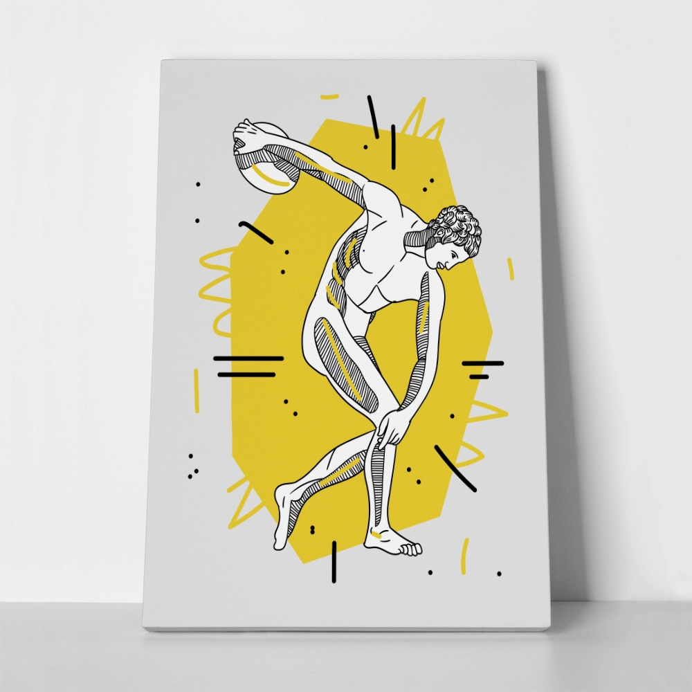 Πινακας σε καμβά GEOMETRIC STYLE DISCOBOLUS
