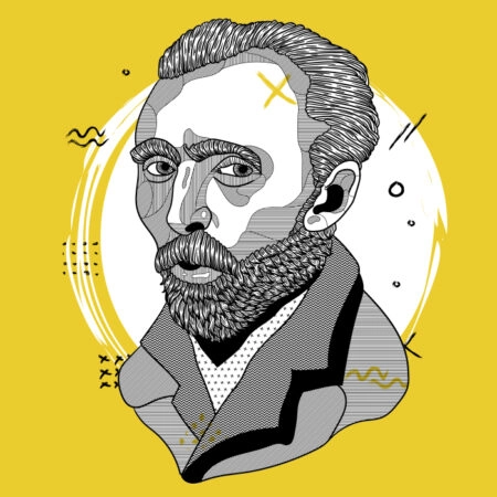 Πινακας σε καμβά GEOMETRIC VINCENT VAN GOGH - Vincent Van Gogh Sticky 5