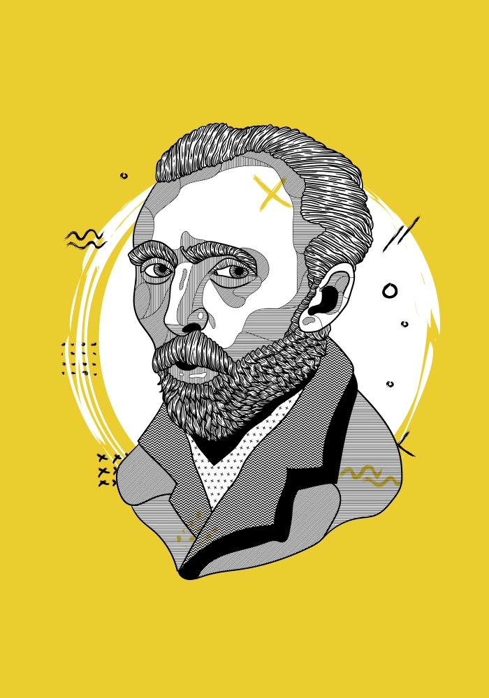 Πινακας σε καμβά GEOMETRIC VINCENT VAN GOGH