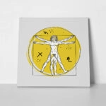 Πίνακας Τετράγωνος GEOMETRIC VITRUVIAN MAN