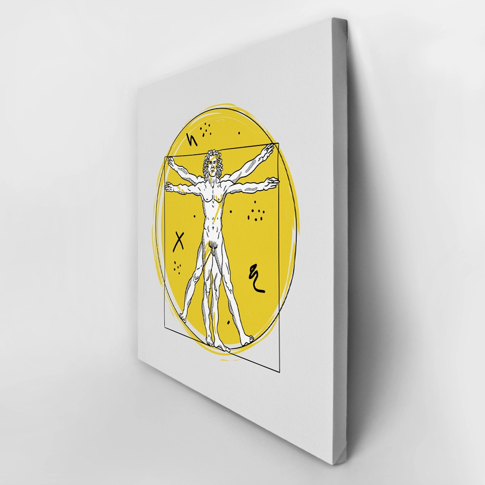 Πίνακας Τετράγωνος GEOMETRIC VITRUVIAN MAN