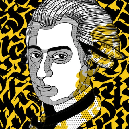 Πινακας σε καμβά GEOMETRIC YELLOW MOZART - Πινακες σε καμβα Sticky 5