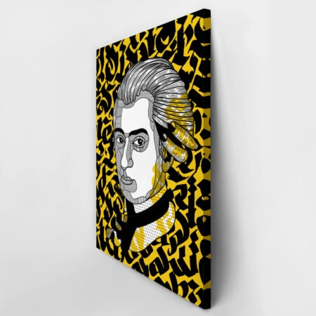Πινακας σε καμβά GEOMETRIC YELLOW MOZART - Πινακες σε καμβα Sticky 3