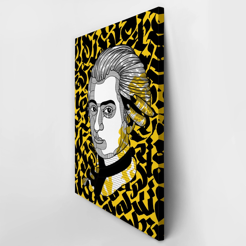 Πινακας σε καμβά GEOMETRIC YELLOW MOZART