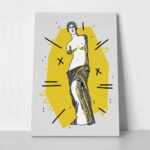 Πινακας σε καμβά GEOMETRIC YELLOW VENUS