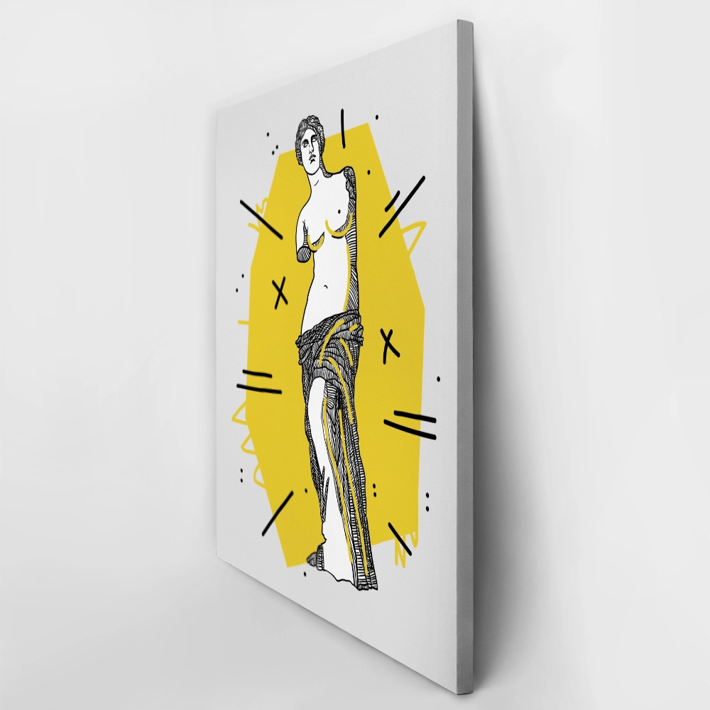 Πινακας σε καμβά GEOMETRIC YELLOW VENUS