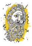Πινακας σε καμβά GEOMETRIC YELLOW ZEUS