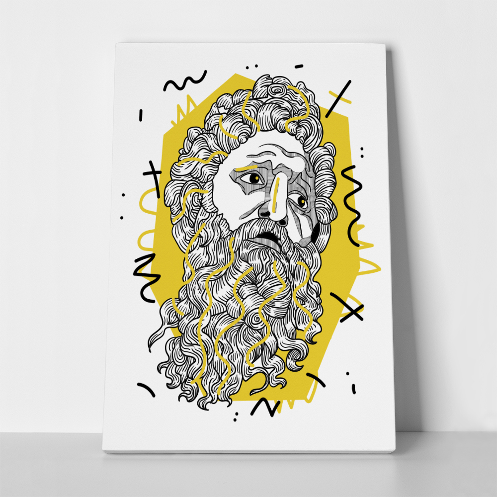 Πινακας σε καμβά GEOMETRIC YELLOW ZEUS