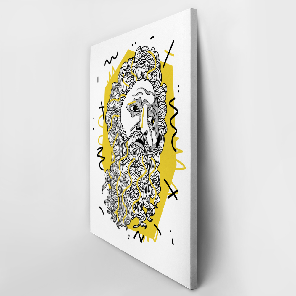 Πινακας σε καμβά GEOMETRIC YELLOW ZEUS