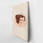 Πινακας σε καμβά GIRL HOLDING COFFEE MUG