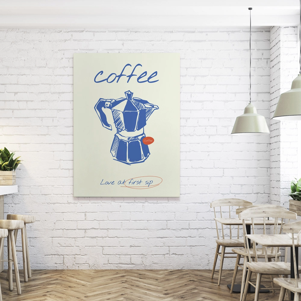 Πινακας σε καμβά HAND DRAWN COFFEE