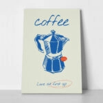 Πινακας σε καμβά HAND DRAWN COFFEE