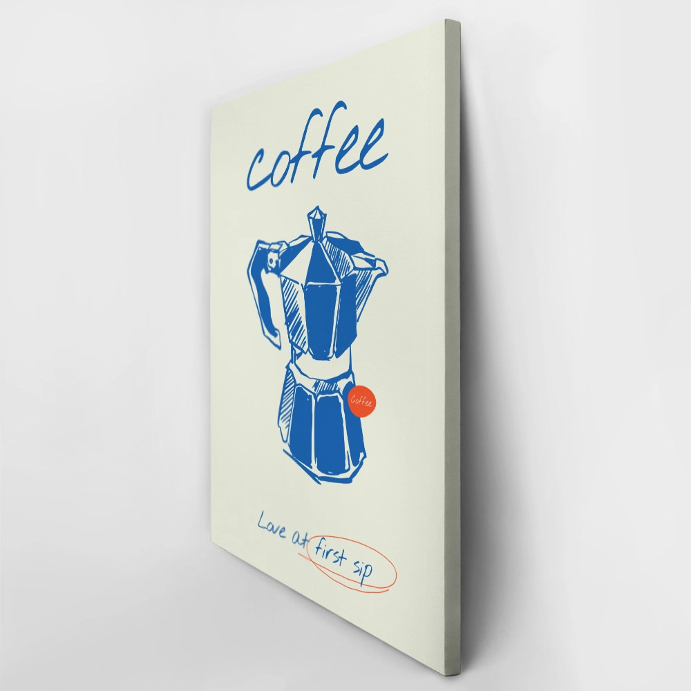 Πινακας σε καμβά HAND DRAWN COFFEE