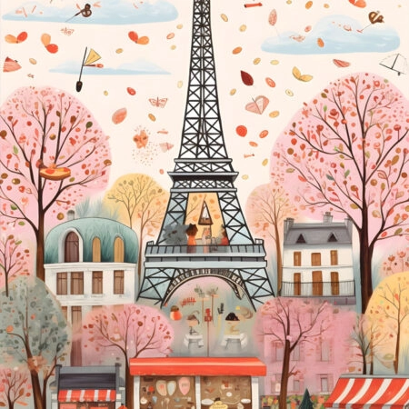 Πινακας σε καμβά HAND DRAWN EIFFEL TOWER - Παρισι Sticky 5