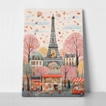 Πινακας σε καμβά HAND DRAWN EIFFEL TOWER