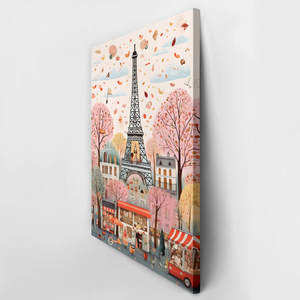Πινακας σε καμβά HAND DRAWN EIFFEL TOWER