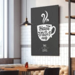 Πινακας σε καμβά HAVE A NICE DAY TAKE A COFFEE