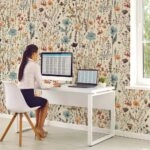 Αυτοκόλλητη Ταπετσαρία τοίχου HERBS AND FLOWERS PATTERN