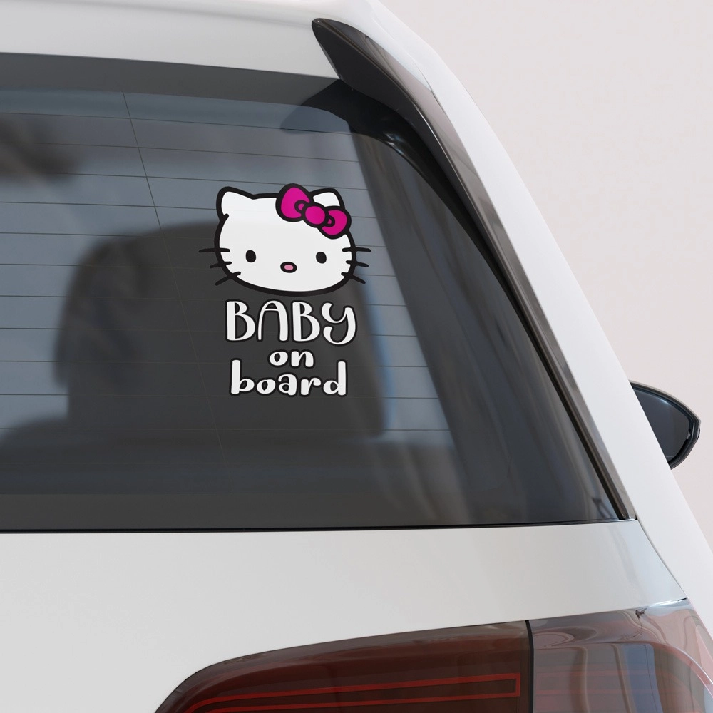 Αυτοκολλητο Αυτοκινητου KITTY ON BOARD