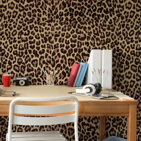 Αυτοκόλλητη Ταπετσαρία τοίχου LEOPARD PATTERN - Απομίμηση υλικών Sticky 1