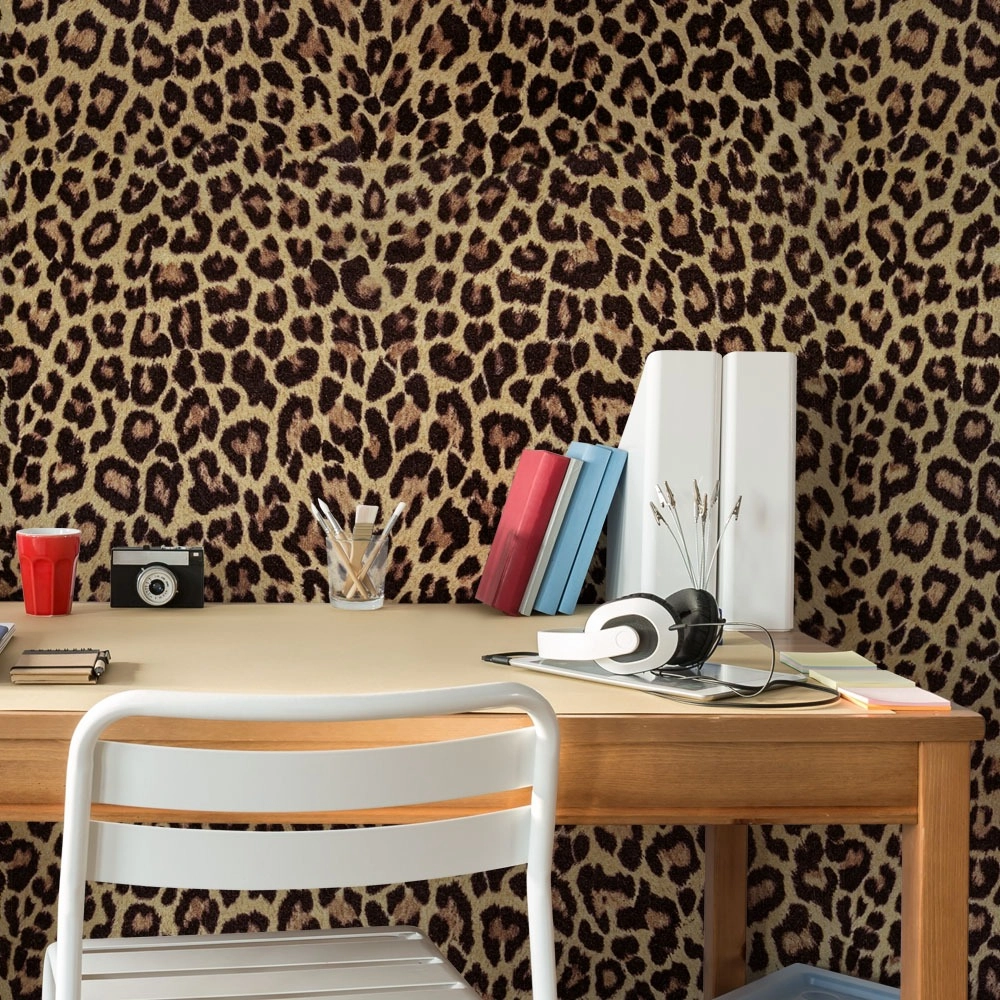 Αυτοκόλλητη Ταπετσαρία τοίχου LEOPARD PATTERN