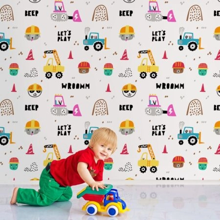 Αυτοκόλλητη Ταπετσαρία τοίχου LITTLE ANIMAL BUILDERS