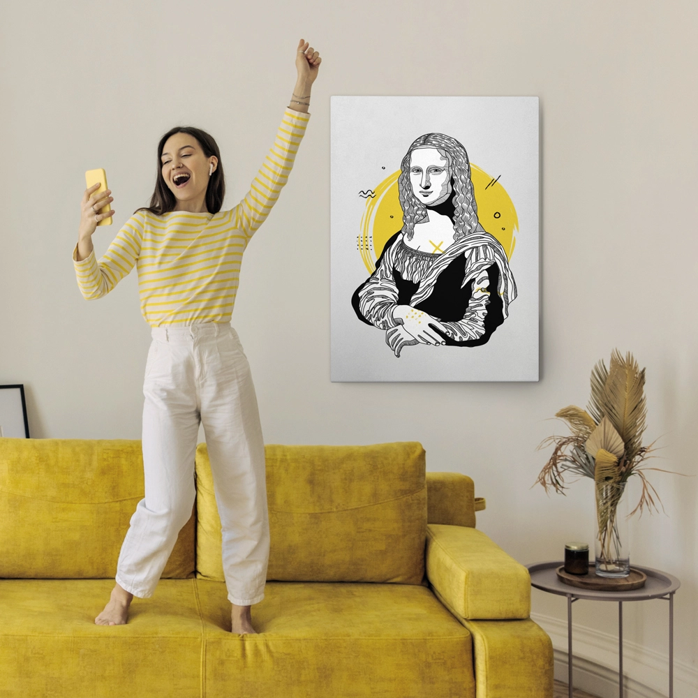 Πινακας σε καμβά MODERN MONA LISA