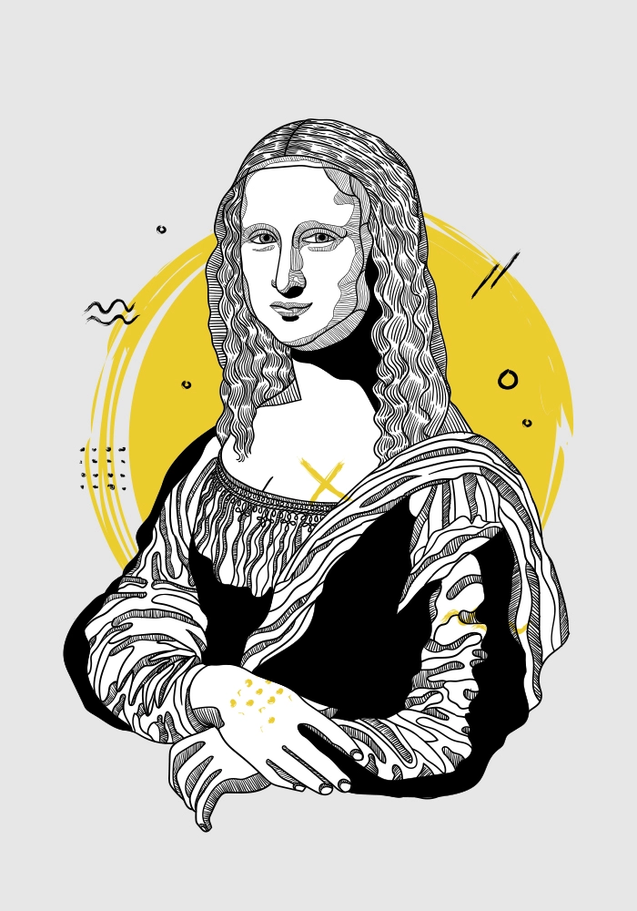 Πινακας σε καμβά MODERN MONA LISA