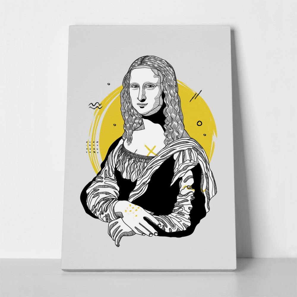 Πινακας σε καμβά MODERN MONA LISA