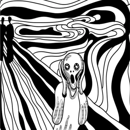 Πινακας σε καμβά MODERN SCREAM - Edvard Munch Sticky 5