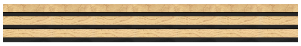 Διακοσμητικό panel τοίχου με 3D πηχακια F4 PIANO πλατος 12.2cm x υψος 2.90m NAT.OAK/BLACK