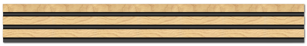 Διακοσμητικό panel τοίχου με 3D πηχακια F4 PIANO πλατος 12.2cm x υψος 2.90m NAT.OAK/BLACK