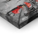 Πινακας σε καμβά PARIS BLACK WHITE AND RED PAINTING