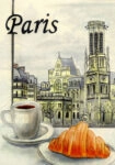 Πινακας σε καμβά PARIS BREAKFAST