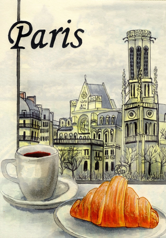 Πινακας σε καμβά PARIS BREAKFAST