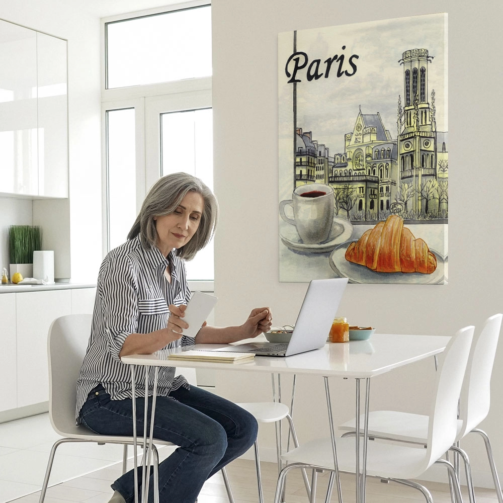 Πινακας σε καμβά PARIS BREAKFAST